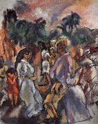 Composition of picture of Cuba, Jules Pascin